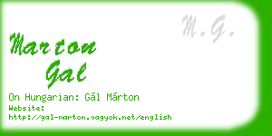 marton gal business card